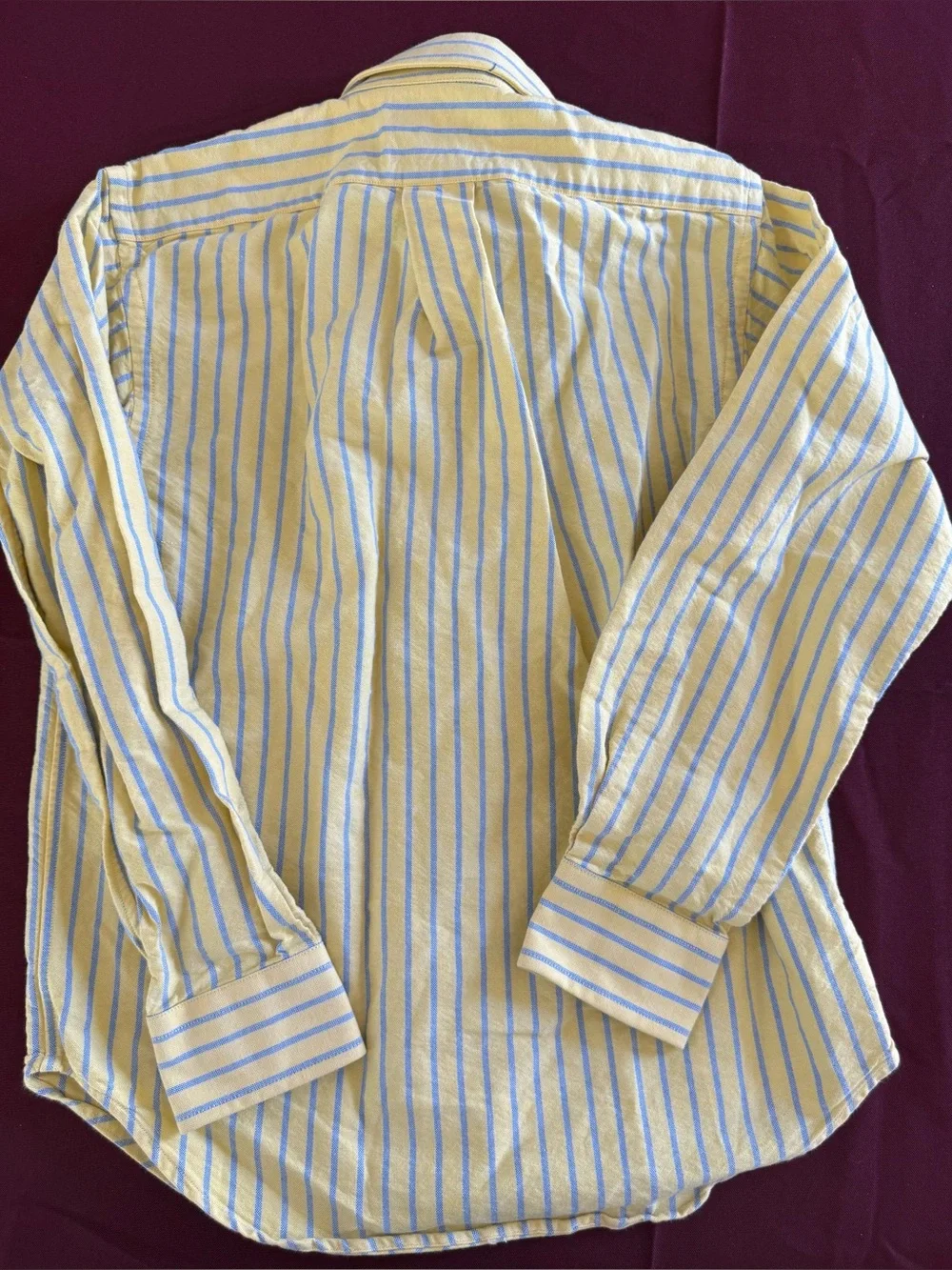 Ralph Lauren Boys Yellow & Blue Stripe Button-Down Shirt size 10